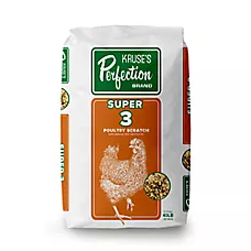 Kruse's Perfection Brand Super 3 Scratch Poultry & Chicken Feed, 40lb