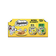 Temptations&trade; Bites In Gravy Adult Wet Cat Food - Variety Pack, Chicken and Seafood, 12 Ct, 42