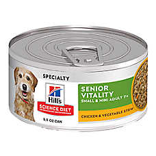 Hill's Science Diet Senior Vitality Small & Mini Adult 7+ Wet Dog Food - Chicken & Vegetable Stew