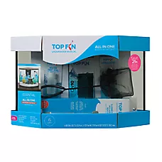 Top Fin® Corner Tank Aquarium Starter Kit - Fish Tank Starter Kit - 6 Gallon