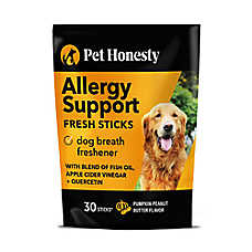 Pet Honesty Dog  Allergy Support Fresh Sticks, Pumpkin Peanut Butter Flavored, 30 Count