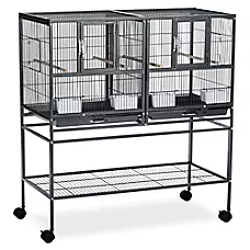Prevue Pet Products Hampton Deluxe Breeder Pet Bird Cage System Stand for Large Birds