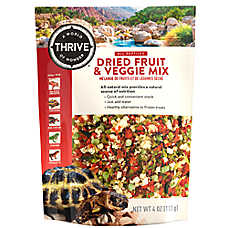 Thrive Dried Fruit & Veggie Mix Reptile Food Snack - Reptile Food Treat - 4 oz