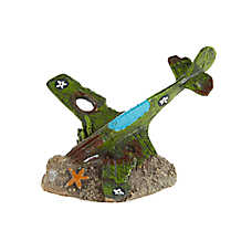 Top Fin? Sunken Plane Aquarium Ornament - Small - Fish Tank Decor - Small