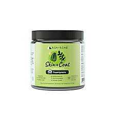 kin+kind Skin & Coat Supplement for Dog & Cat, with Omega-3 & 6, Supports Hydrated Skin, 4 & 8oz jar