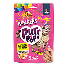 Bonkers&trade; Purr Pops&trade; Lickable Cat Treats - Birthday Sprinkles, 4 Ct