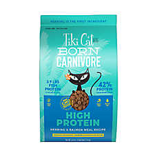 Tiki Cat? Born Carnivore? High Protein for Cats & Kittens Food - Herring & Salmon, Non-GMO