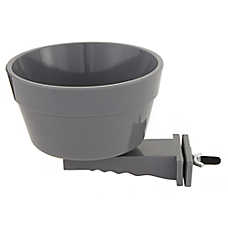 Top Paw? Crate Crock Dog Bowl, Grey, Holds 20 FL OZ, For Dogs Up To 75 LBS