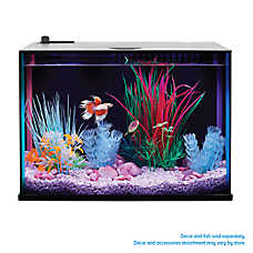Top Fin? Custom Colorflow? Aquarium with 7 Color-Changing LEDs - Fish Tank Aquarium - 3-5 Gallon