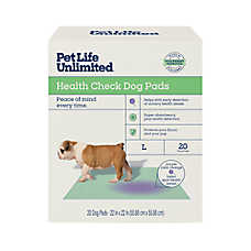 Pet Life Unlimited? Large Health Check Dog Pads For Eary Detection of Urinary Health Issues- 20 Ct