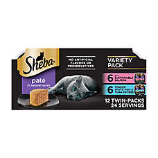 Sheba? Perfect Portions Adult Wet Cat Food - Seafood, Pate, Variety Pack, 12 CT, 31.7 OZ