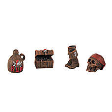 Top Fin? Aquarium Decor - Pirate Variety Pack, - Fish Tank Decor - 4 Count
