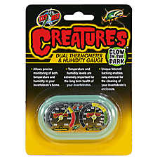 Zoo Med Creatures? Dual Thermometer & Humidity Gauge Terrarium Temp & Humidity Gauge
