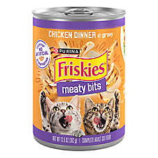 Friskies? Meaty Bits Adult Wet Cat Food - Chicken Dinner in Gravy, 13.5 Oz