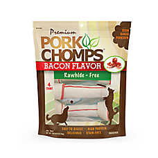 Pork Chomps&trade; Rawhide Free Knotted Bone Dog Treat - Bacon