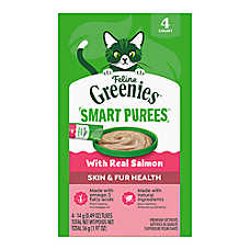 Greenies&trade; Smart Purees&trade; Lickable Cat Treat - Skin & Fur Health, 4 Ct, 1.97 Oz