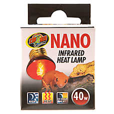 Zoo Med Reptile Red Infrared Nano Bulb Night Heat Lamp for Terrariums