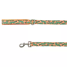 Top Paw庐 Alligator Dog Leash, Orange Dog Leash, Walking Dog Leash, 4' Long