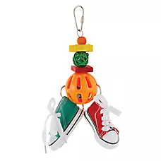 All Living Things® Rattling Bird & Sneaker Bird Toy - Foraging Bird Toy for Medium Pet Birds