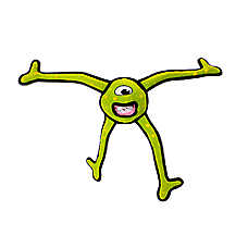 TUFFY? Alien Themed Dog Toy- Green Legs
