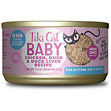Tiki Cat Baby Shreds Kitten Wet Cat Food - 2.4oz, Natural