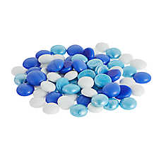 Top Fin? Smooth Glass Gem Aquarium D��cor - Beach Blues Mix - Fish Tank Decor - 12 oz