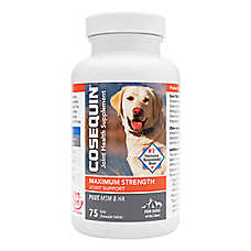 Nutramax Cosequin Dog Maximum Strength Hip & Joint Supplement Plus MSM, Chewable Tabs, 75 Count