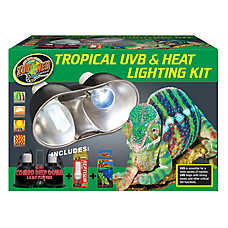Zoo Med Tropical Reptile UVB & Heat Lighting Kit Heat & UVB Terrarium Kit