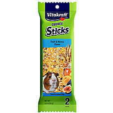 Vitakraft? Crunch Sticks - Fruit & Honey - Guinea Pig Treat -Minerals and Cage Clip - 2 Count