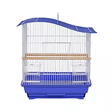 Prevue Pet Products Soho Wave Top Roof Cockatiel Bird Cage Blue & White for Cockatiels