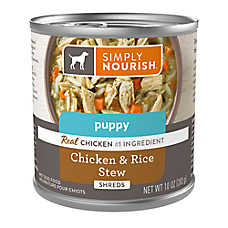 Simply Nourish? Original Puppy Wet Dog Food - Shreds, Chicken & Rice Stew, 10 oz