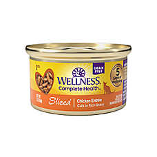 Wellness? Complete Health Adult Cat Wet Food - Grain Free, Sliced, 3 Oz