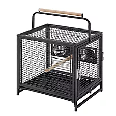 Yaheetech Pet Bird Travel Cage Carrier with Handle Perch