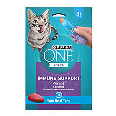 Purina? ONE? +Plus Immune Support Cat Treat - Puree, 4 Ct