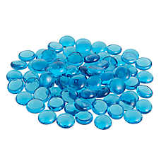 Top Fin? Smooth Glass Gem Aquarium D��cor - Bright Blue - Fish Tank Decor, Aquarium Stones - 12 oz