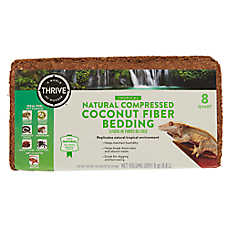 Thrive Natural Compressed Coconut Fiber Reptile Bedding - 8 qt, 3 ct