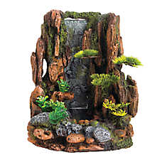 Top Fin? Mountain Cliff Waterfall Aquarium Ornament - Fish Tank Decor - Large